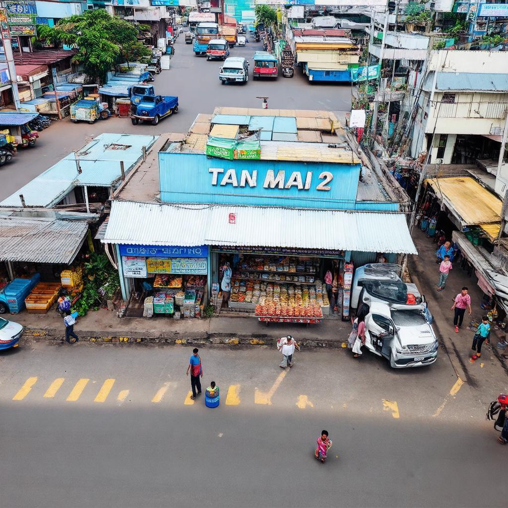 Toàn cảnh bên ngoài Chợ Tân Mai 2 tấp nập người mua bán tại Đồng Nai